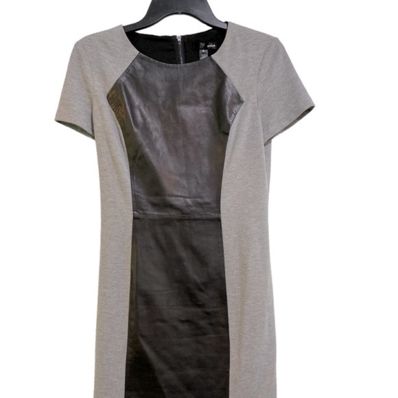 Aqua grey and leather dress size medium - Picture 1 of 7